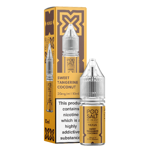 Sweet Tangerine Coconut NEXUS E-Liquid Nicotine Salt By Pod Salt 10ml - Vapestore Direct