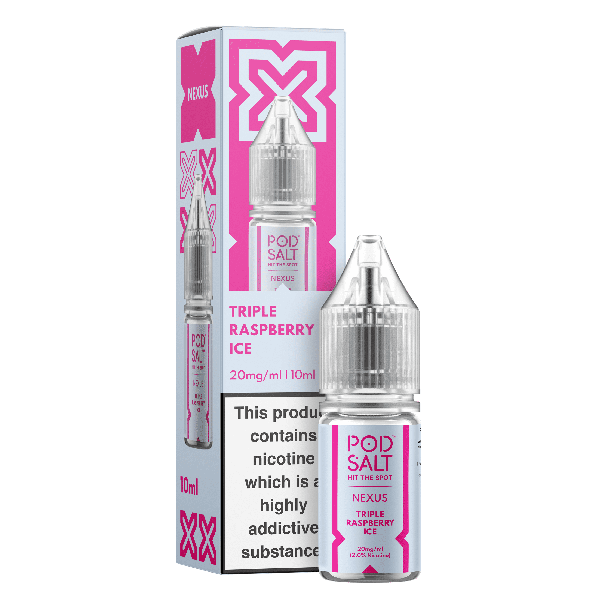 Triple Raspberry Ice NEXUS E-Liquid Nicotine Salt By Pod Salt 10ml - Vapestore Direct
