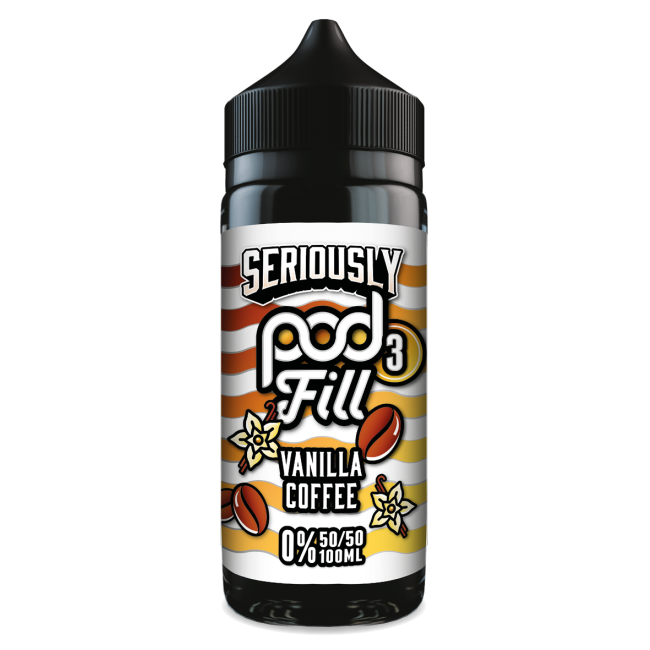 Vanilla Coffee Seriously Pod Fill 3 E-Liquid Shortfill By Doozy Vape 100ml - Vapestore Direct