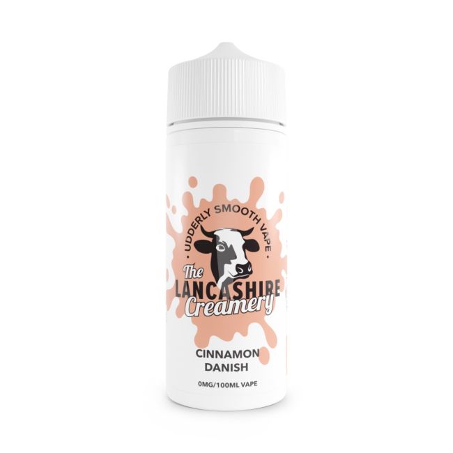 Cinnamon Danish E-Liquid Shortfill By The Lancashire Creamery 100ml - Vapestore Direct