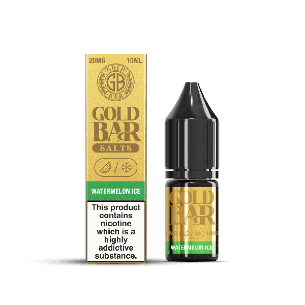 Watermelon Ice E-Liquid Nicotine Salt By Gold Bar 10ml - Vapestore Direct