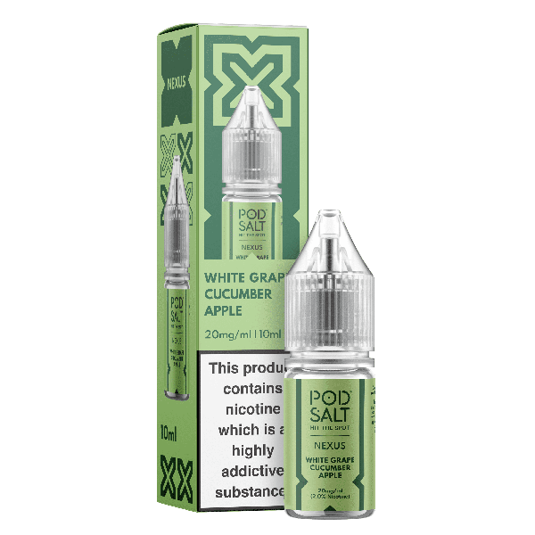White Grape Cucumber Apple NEXUS E-Liquid Nicotine Salt By Pod Salt 10ml - Vapestore Direct