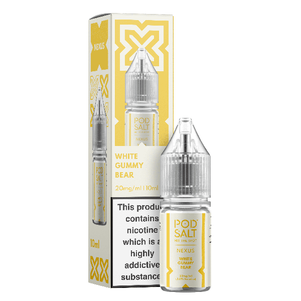 White Gummy Bear NEXUS E-Liquid Nicotine Salt By Pod Salt 10ml - Vapestore Direct